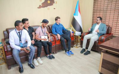 العولقي يستقبل مراسل قناة سي بي سي اذربيجان الدولية