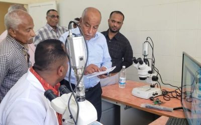 بتكليف من وزير الزراعة …. نزول ميداني للجنة تسجيل مبيدات الآفات النباتية إلى محطة أبحاث الكود بأبين
