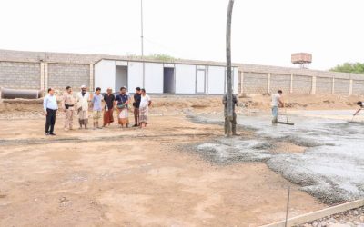*مدير عام دارسعد يتفقد سير العمل ونسبة الإنجاز في مشروع إعادة بناء_ مبنى ديوان السلطة المحلية بالمديرية*