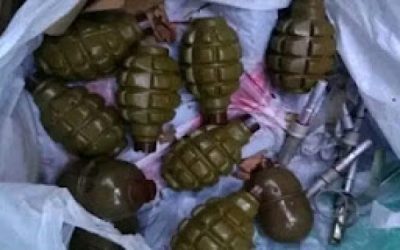 حزام لحج يضبط شاحنة متجهة إلى عدن تخفي بداخل حمولتها متفجرات وقنابل