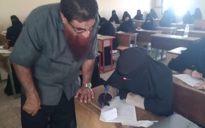 مدير عام مكتب الصحة بأبين يدشن أمتحانات القبول في معهد العلوم الصحية بألمحافظة