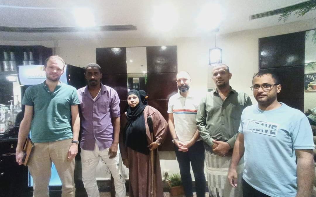 قيادة الإتحاد الوطني للفئات الأشد فقرا والمهمشين تلتقي ممثلي المعهد الأوروبي للسلام بالعاصمة عدن