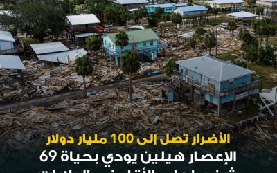 الولايات المتحدة.. ارتفاع عدد قتلى إعصار هيلين إلى أكثر من 90