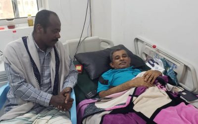 مدير إدارة الإعلام والثقافة بانتقالي أبين يطمئن على صحة الكابتن حسام الحيدري