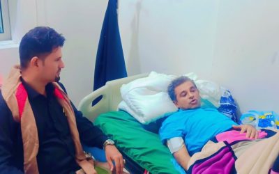 مدير إعلام ابين يطمئن على صحة الكابتن حسام الحيدري ويشيد بجهود المحافظ