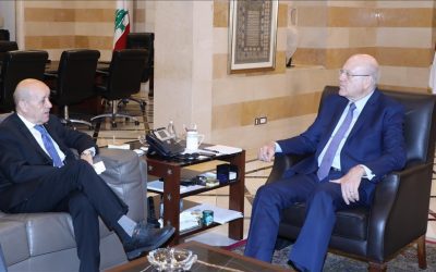 بيروت.. ميقاتي يبحث مع لودريان تطورات الأوضاع في لبنان