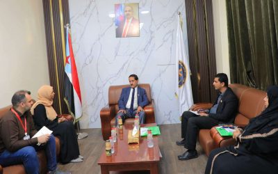 الشقي يبحث مع نداء جنيف التنسيق والتعاون المشترك للبرامج التدريبية التوعوية بمحافظات الجنوب