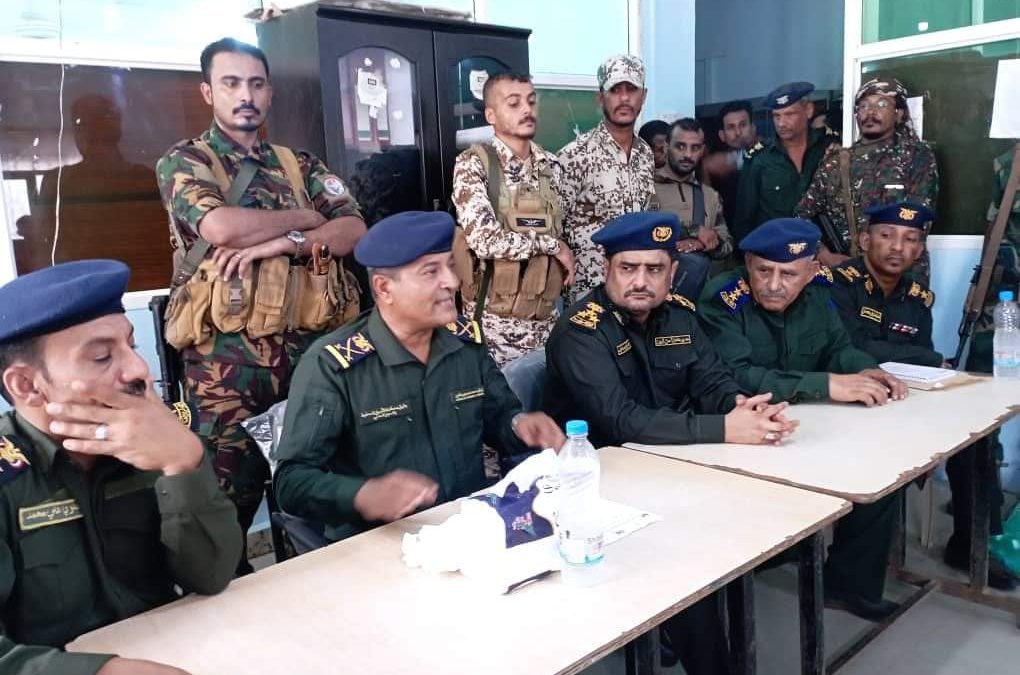 مدير أمن ابين يستقبل لجنة من وزارة الداخلية بعاصمة المحافظة زنجبار