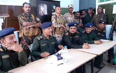 مدير أمن ابين يستقبل لجنة من وزارة الداخلية بعاصمة المحافظة زنجبار