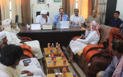 لجنة التواصل بحضرموت تلتقي مقادمة ومشايخ والرموز المجتمعية في مديرية رماه الصحراوية