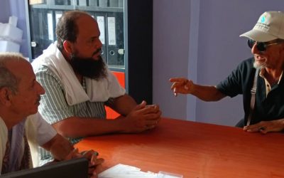 ممثل الجمعيه الوطنية للبحث العلمي في محافظة أبين يلتقي بقيادة أتحاد جمعيات مستخدمي المياه في  مديرية خنفر
