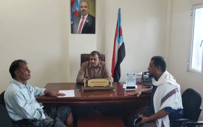 نائب رئيس تنفيذية انتقالي أبين يلتقي بمدير مديرية خنفر المحامي مازن اليوسفي