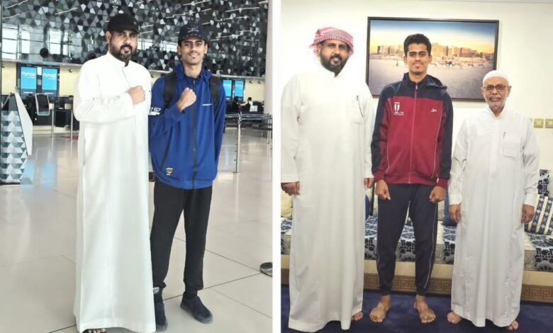 بدعم المهندس عبدالله بقشان وجهود رياض الجهوري : نجم التايكواندو “العامري” يغادر إلى دولة قطر للمشاركة في البطولة الدولية