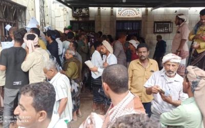 طلبا للبطاقة الجديدة.. تشهد إدارة الأحوال المدنية بلحج إزدحام كبير