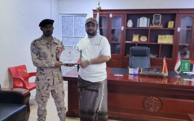 قيادة اللواء الثالث دعم وإسناد تبارك التخرج للاخ رمزي صالح الشبحي من معهد تأهيل القادة والاركان بالعاصمة عدن