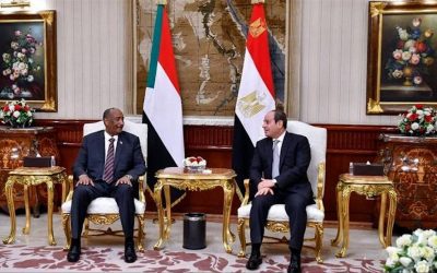 السيسي يستقبل البرهان ويؤكد على ضرورة وقف إطلاق النار