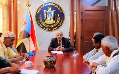 الكثيري يلتقي لجنة الاحتجاجات الشعبية في دلتا أبين