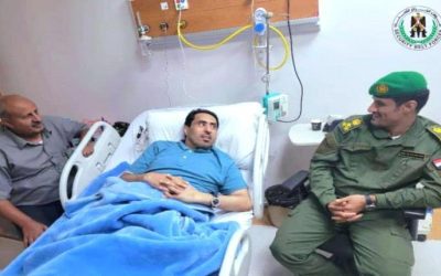 العميد الربيعي يطمئن على الحالة الصحية لوزير الشباب والرياضة