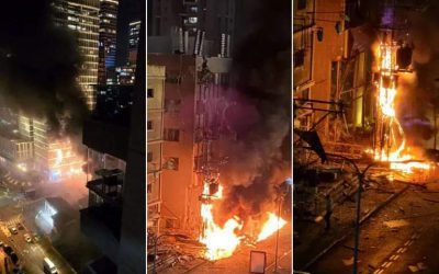 صاروخ يضرب تل أبيب ومسيّرات تستهدف حيفا وإيلات
