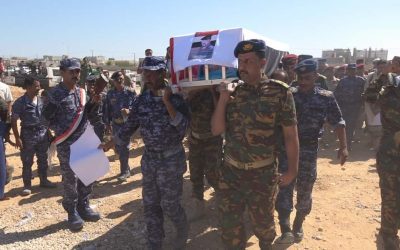 تشييع رسمي للشهيد مطيع الجميلي في المهرة.. والقيادات الأمنية تتعهد بمواصلة مكافحة عصابات المخدرات