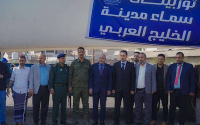 الكثيري يدشن وصول أول توربين رياح عملاق على مستوى الجنوب