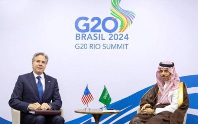 فيصل بن فرحان يبحث المستجدات مع بلينكن وبالاكريشنان