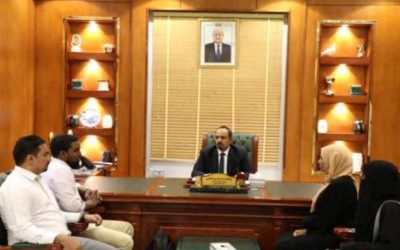 محافظ حضرموت يبحث مع نداء جنيف جوانب تعزيز الوعي بالقانون الدولي
