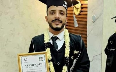 جامعة عدن تكرم طالبها المتفوق محمد قائد الكلدي اليافعي