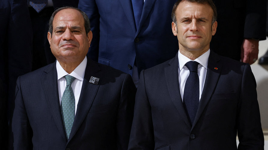 السيسي وماكرون يبحثان الوضع في غزة وسوريا