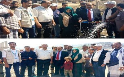محافظ الضالع يدشن مشروع إعادة تأهيل شبكة المياه لمنطقتي المطار والعقارب