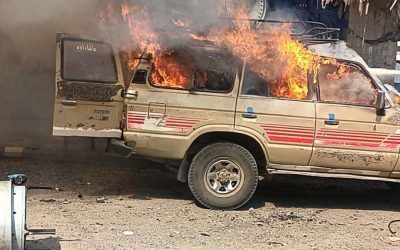 عاجل : ارتفاع عدد المصابين جراء الانفجار الذي هز مدينة تعز اليمنية