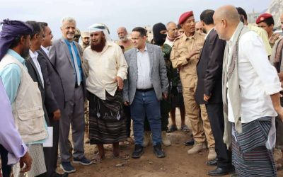 فريق التواصل وتعزيز الوعي السياسي يتفقد عددًا من المشاريع الخدمية بردفان