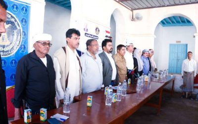 فريق التواصل يعقد لقاءً مع الشخصيات الاجتماعية ومنظمات المجتمع المدني بمديرية حجر ويلتقي مدير عام المديرية