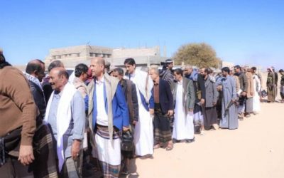 فريق التواصل وتعزيز الوعي السياسي بالمجلس الانتقالي يؤدي واجب العزاء لأسرة الشهيد القائد أحمد محسن السليماني
