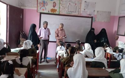 مدير تربية خنفر يزور مدارس جعار لمتابعة سير الامتحانات وتقديم التعازي