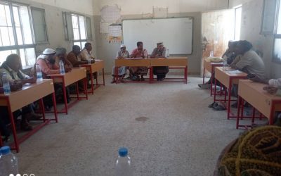 مدير عام أحور يناقش مع مدراء المدارس جملة من المواضيع  المتعلقة بالعملية التعليمية وسير الامتحانات