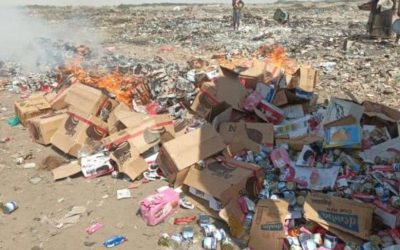 إتلاف (5) طن من الطماطم المعلبة الفاسدة في المنصورة