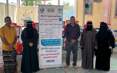 مؤسسة همزة وصال للتنمية الإنسانية تنفذ المرحلة الثانية من برنامج مكافحة العدوى في منطقة البساتين برعاية من مدير مديرية دار سعد الاستاذ / عبود ناجي