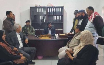 فريق التواصل يزور عددًا من المرافق الخدمية بيافع