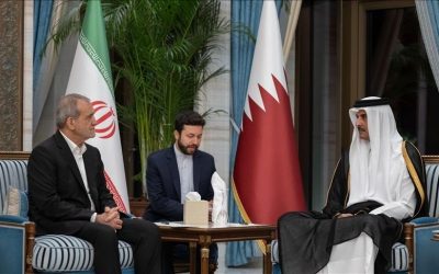 أمير قطر يبحث مع رئيس إيران علاقات البلدين والمستجدات