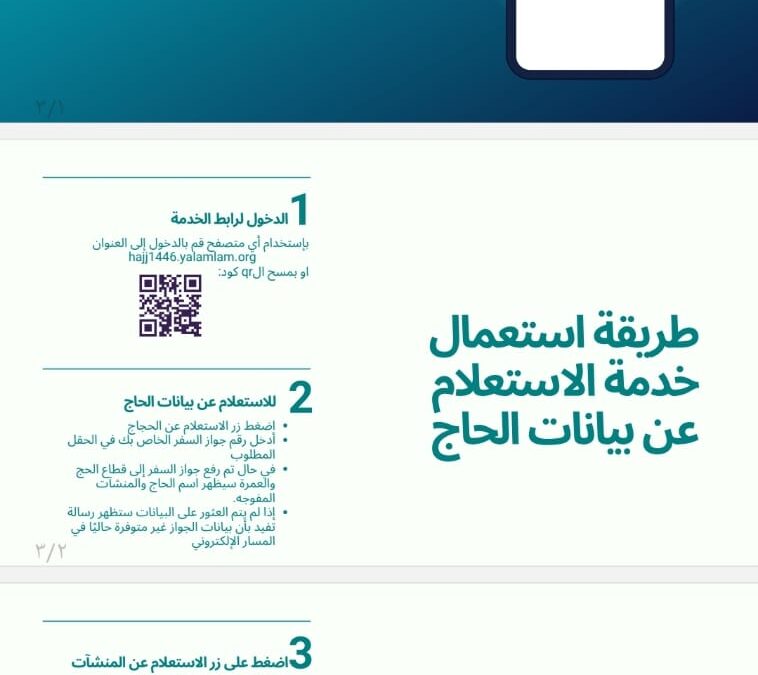 الأوقاف تطلق خدمات إلكترونية جديدة للتأكد من قوائم الحجاج والمنشآت الرسمية