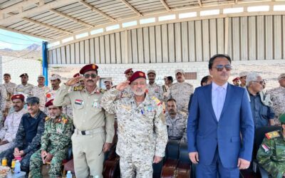 فريق التواصل بالانتقالي يشهد عرضاً عسكرياً للواء بارشيد بمناسبة تدشين المرحلة الأولى من العام التدريبي 2025