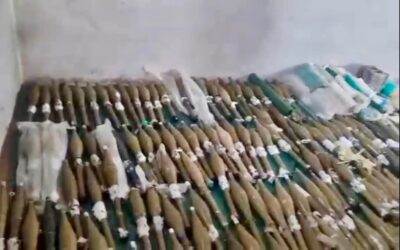 الحملة الأمنية لقوات العمالقة الجنوبية في الصبيحة تضبط شحنة ذخائر وقذائف مهربة