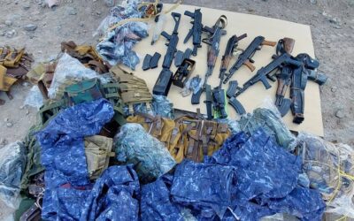 الحزام الأمني بيافع يضبط أسلحة مهربة قادمة من مناطق سيطرة مليشيا الحوثي