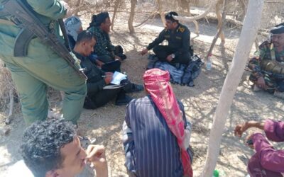 مدير امن محافظة ابين يوقف اعمال الاستحداث في منطقة القريات في مديرية زنجبار