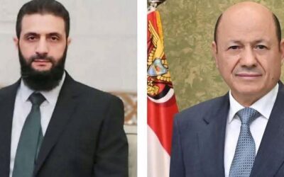 العليمي والملك سلمان وولي عهده وسلطان عمان وملك الأردن يهنئون أحمد الشرع بتوليه رئاسة سوريا