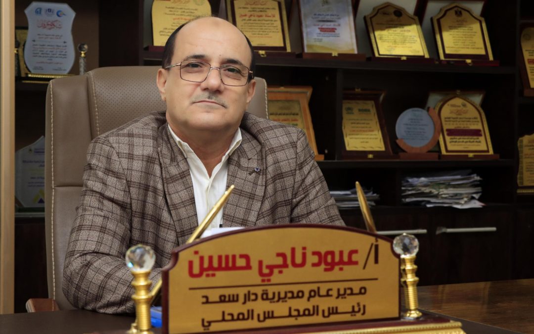 *مدير عام دارسعد يناقش مع ممثل مؤسسة بناء للتنمية كيفية التسريع في مشروع ضخ مياه خزان بئر ناصر البرجي*
