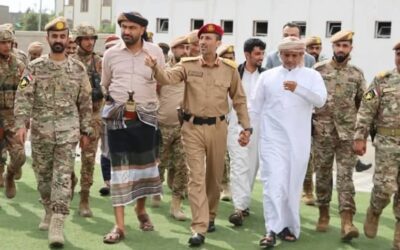 الشيخ باكريت والجفري يزوران اللواء الأول حماية رئاسية ( قوات العاصفة)بالعاصمة عدن