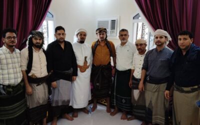 لقاء تعارفي يجمع القائد حسين السعيدي وشيخ مشايخ قبائل يافع بني مالك حضرموت