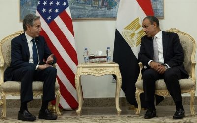 وزيرا الخارجية المصري والأمريكي يبحثان التطورات في غزة وسوريا